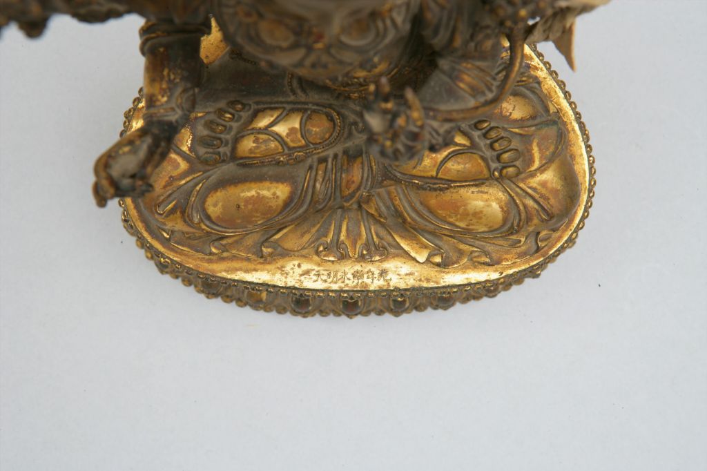 图片[5]-Bronze gilded secret seated statue of Manjusri Bodhisattva-China Archive